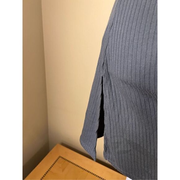 NWT! Vince Camuto Rib Knit Open Front Cardigan In Darkshadow Gray Small - Picture 6 of 6